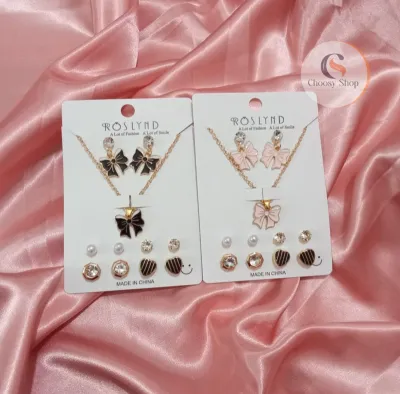 Retro Charming Bowknot Jewelry Set (11 pcs)